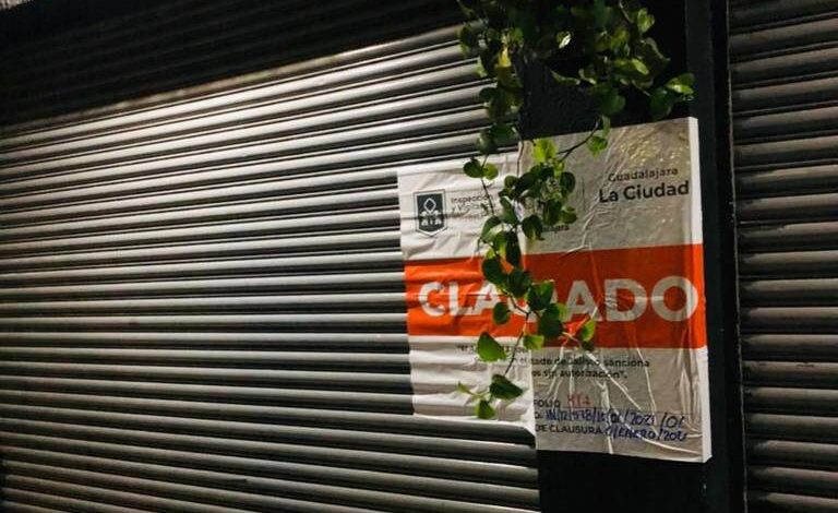 Clausuran en Guadalajara a 4 comercios por incumplir protocolos