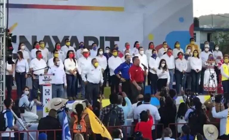 En toma de protesta a candidatos de “Va por Nayarit” exigen a AMLO saque las manos de las elecciones