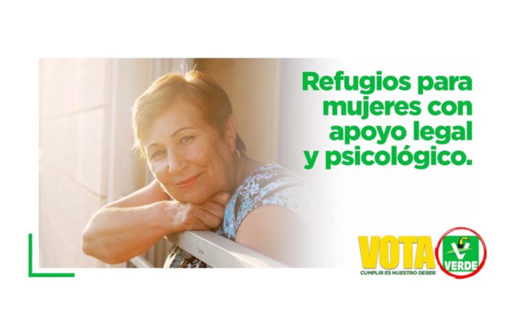 EL PARTIDO VERDE BUSCA IMPLEMENTAR REFUGIOS PARA MUJERES CON APOYO LEGAL Y PSICOLÓGICO