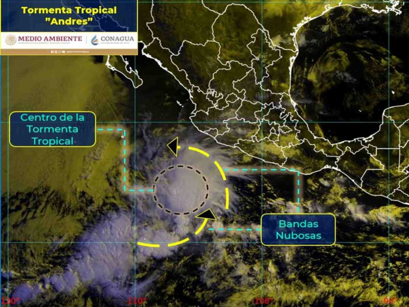 Se forma la tormenta tropical ‘Andrés’ frente a Michoacán