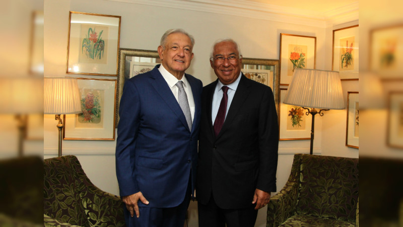 AMLO se reúne con el primer ministro de Portugal en Chile