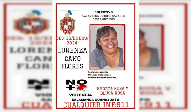 Instituto Mexicano de Derechos Humanos exige justicia por desaparición de buscadora Lorenza Cano, en Salamanca
