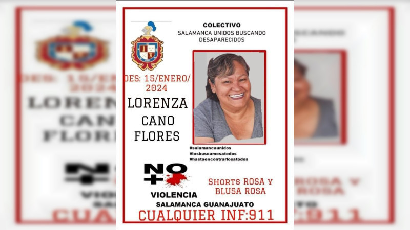 Instituto Mexicano de Derechos Humanos exige justicia por desaparición de buscadora Lorenza Cano, en Salamanca